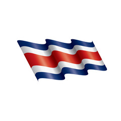 Costa Rica flag, vector illustration on a white background