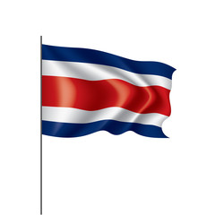 Fototapeta na wymiar Costa Rica flag, vector illustration on a white background