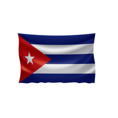 Cuba flag, vector illustration on a white background