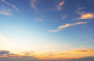 protecting nature concept  :Dramatic sunset and sunrise sky