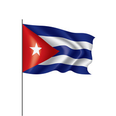 Cuba flag, vector illustration on a white background