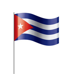 Obraz premium Cuba flag, vector illustration on a white background