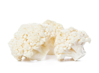 Cauliflower. Piece isolated on white.