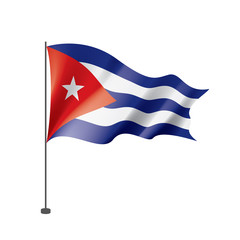 Cuba flag, vector illustration on a white background