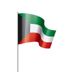 Kuwait flag, vector illustration on a white background