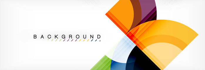 Obraz premium Vector circular geometric abstract background