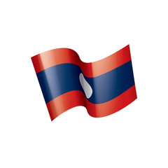 Laos flag, vector illustration on a white background