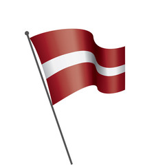 Latvia flag, vector illustration on a white background