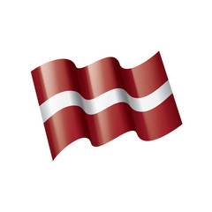 Latvia flag, vector illustration on a white background