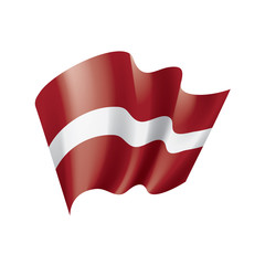 Latvia flag, vector illustration on a white background