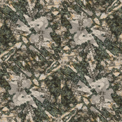 Colorful Seamless Grunge Pattern. Abstract Messy Painted. Modern Futuristic Wall Backdrop For Background