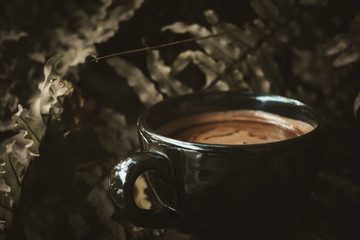 Hot drink vintage color.