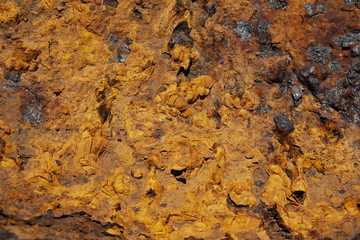 Metal surface rusty and coarse