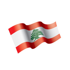 Lebanese flag, vector illustration on a white background