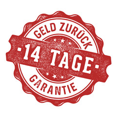 14 Tage Geld zurück Garantie Siegel/Stempel
