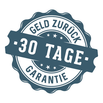 30 Tage Geld zurück Garantie Siegel/Stempel