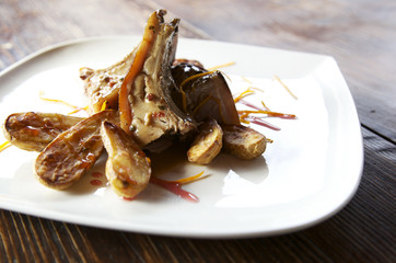 baked piglet with potatoes