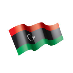 Libya flag, vector illustration on a white background