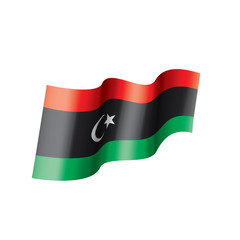 Libya flag, vector illustration on a white background