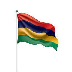 Mauritius flag, vector illustration on a white background