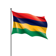 Mauritius flag, vector illustration on a white background