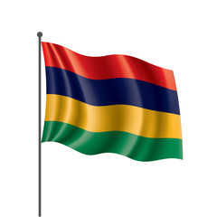 Mauritius flag, vector illustration on a white background