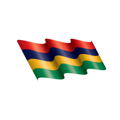 Mauritius flag, vector illustration on a white background