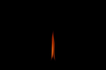 Naklejka premium Fire flames isolated on black background