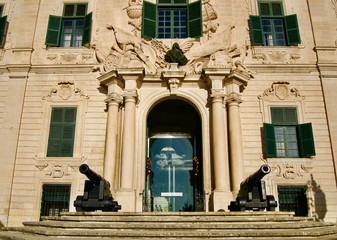 Museum entrance with canons