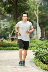 Jogging young man