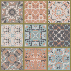 Set of tiles background. For wallpaper, backgrounds, ceramic and more. Decoration for your design