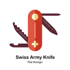Swiss Army Knife Flat Icon