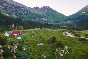 The Caucasus mountains in Russia