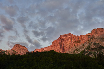 The Caucasus mountains in Russia