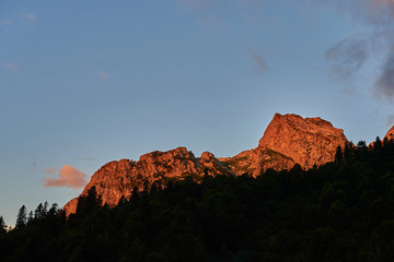 The Caucasus mountains in Russia