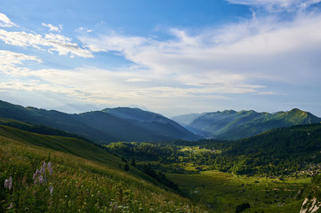 The Caucasus mountains in Russia