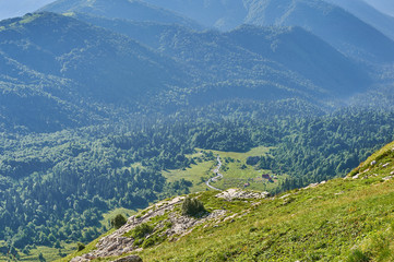 Fototapeta na wymiar The Caucasus mountains in Russia