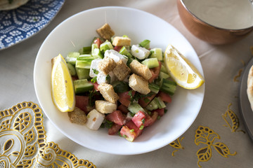 Fruits salad with lemon