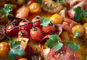 Fresh tomato sauce food photography recipe idea