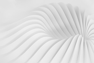 Abstract background from a serpentine flowing waves. 3d illustration