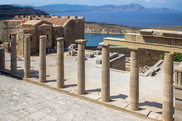 Ruins of ancient temple, Lindos, Rhodes island, Greece