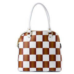 Chess handbag isolated on white background.
