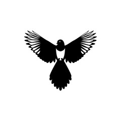 fly magpie silhouette