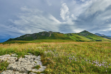 The Caucasus mountains in Russia