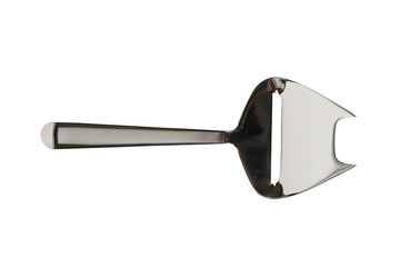 Stainless steel cheese slicer on white background with clipping path