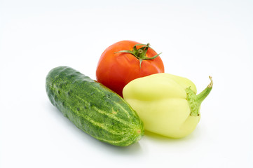 Cucumber, Tomato and Bell Pepper
