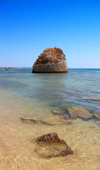 tower in the sea salento italy