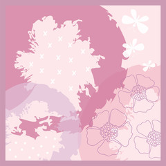 pink floral scarf pattern 