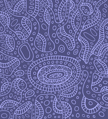 Abstract psychedelic surreal doodle  background, ashen violet color.