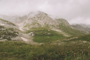 Republic of Adygea / Russia - July 28, 2018: Views on the landscape of the Caucasian Reserve